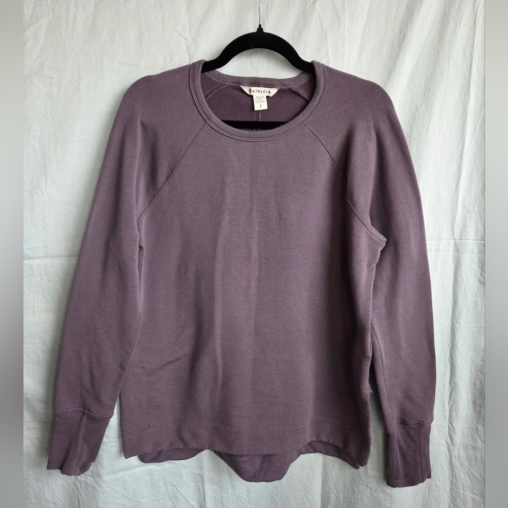 Athleta Coaster Luxe Recover Pullover in Purple - Size S